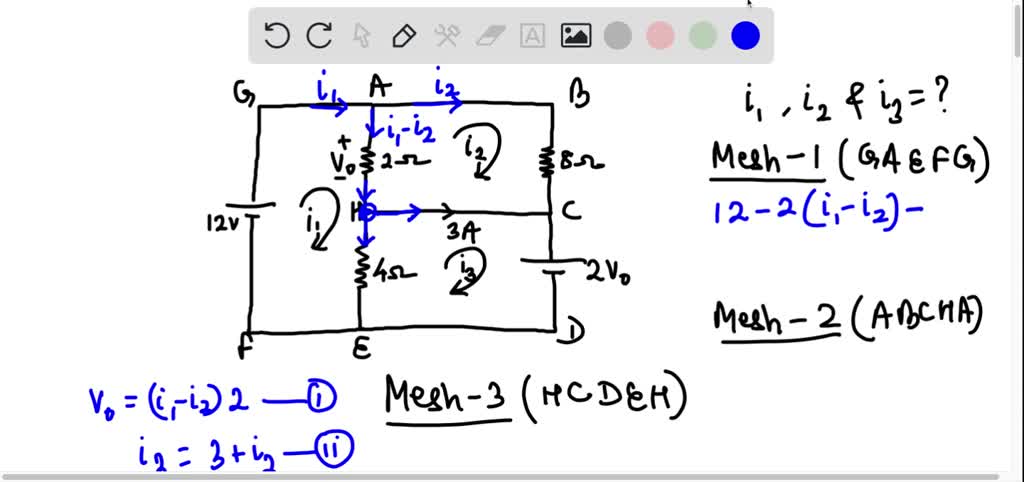 SOLVED Q2 For The Circuit Shown In Figure Below Use Mesh Analysis