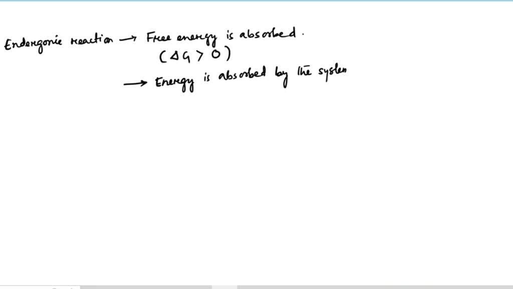 Solved Which Of The Following Is An Endergonic Process A