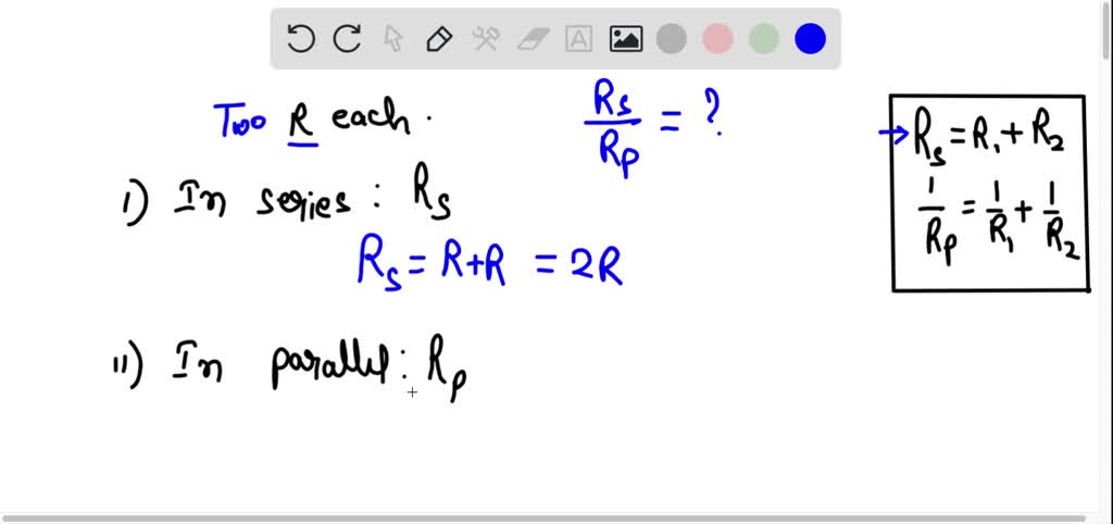 Solved Two Identical Resistors Are Connected First In Series And