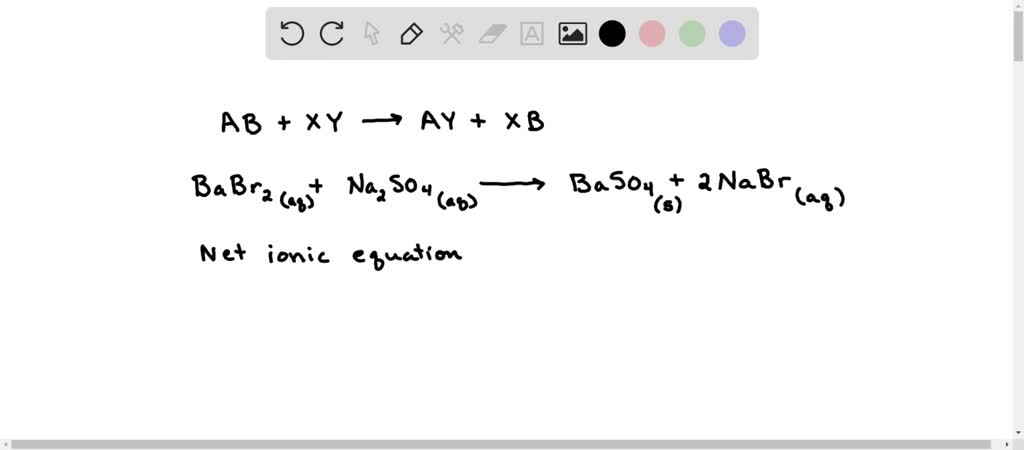 SOLVED What Is The NET IONIC Equation For The Reaction Between Barium