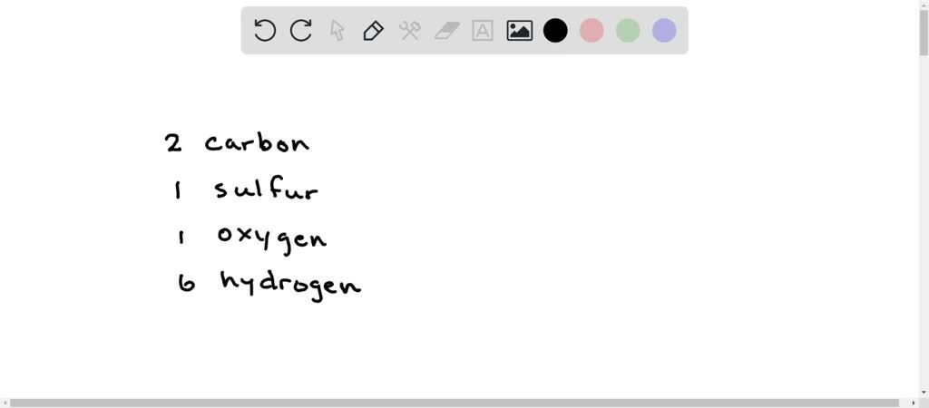 Solved Write The Chemical Formula For This Molecule Carbon Hydrogen