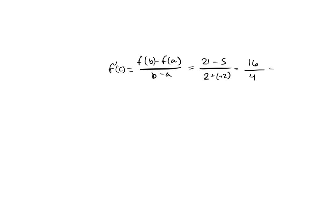 SOLVED Selected Values Of The Function F Are Shown In The Table Below