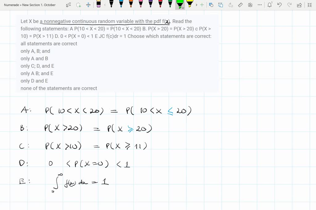 Solved Let X Be A Nonnegative Continuous Random Variable With The Pdf