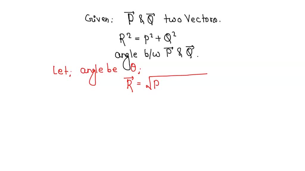 SOLVED State The Parallelogram S Law Of Vector Addition And Derive An