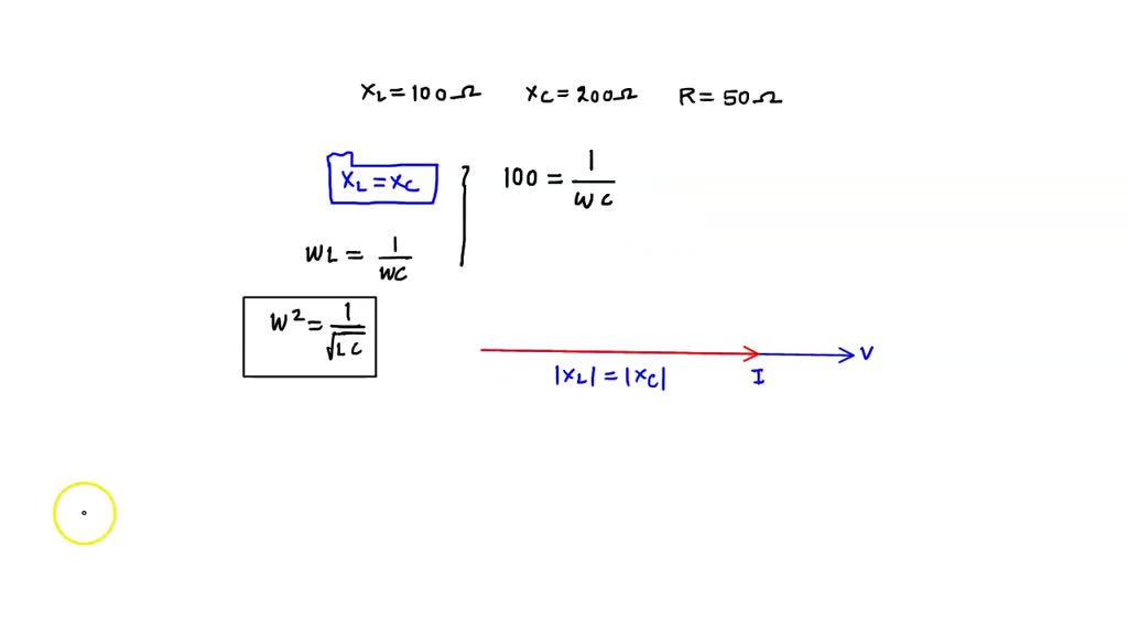 Solved In A Sinusoidally Driven Series Rlc Circuit The Inductive