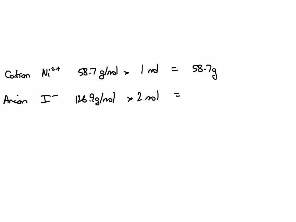 SOLVED Complete The Table Below For Calculating The Molar Mass Of The