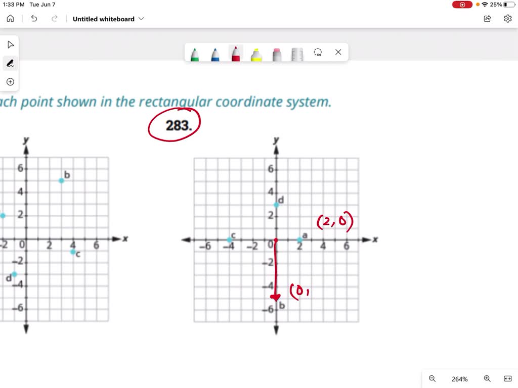 Solved Name The Ordered Pair Of Each Point Shown In The