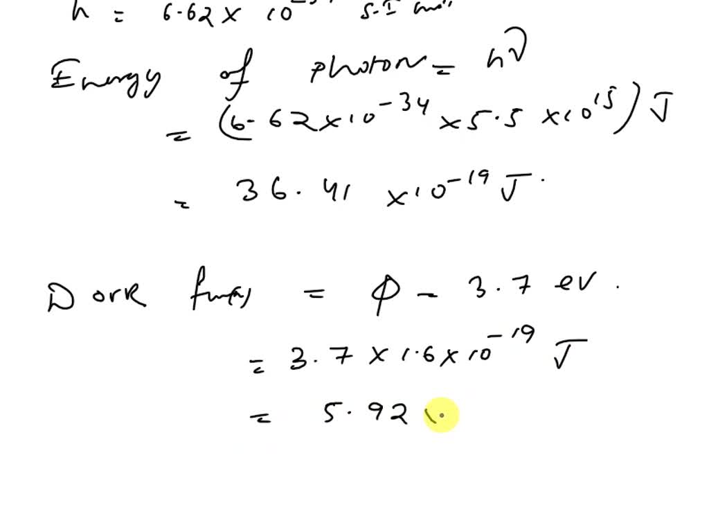 Solved Photons With A Frequency Of X Hz Are Used On Magnesium