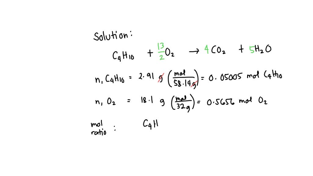 SOLVED Gaseous Butane CH CH CH3 Reacts With Gaseous Oxygen Gas O2