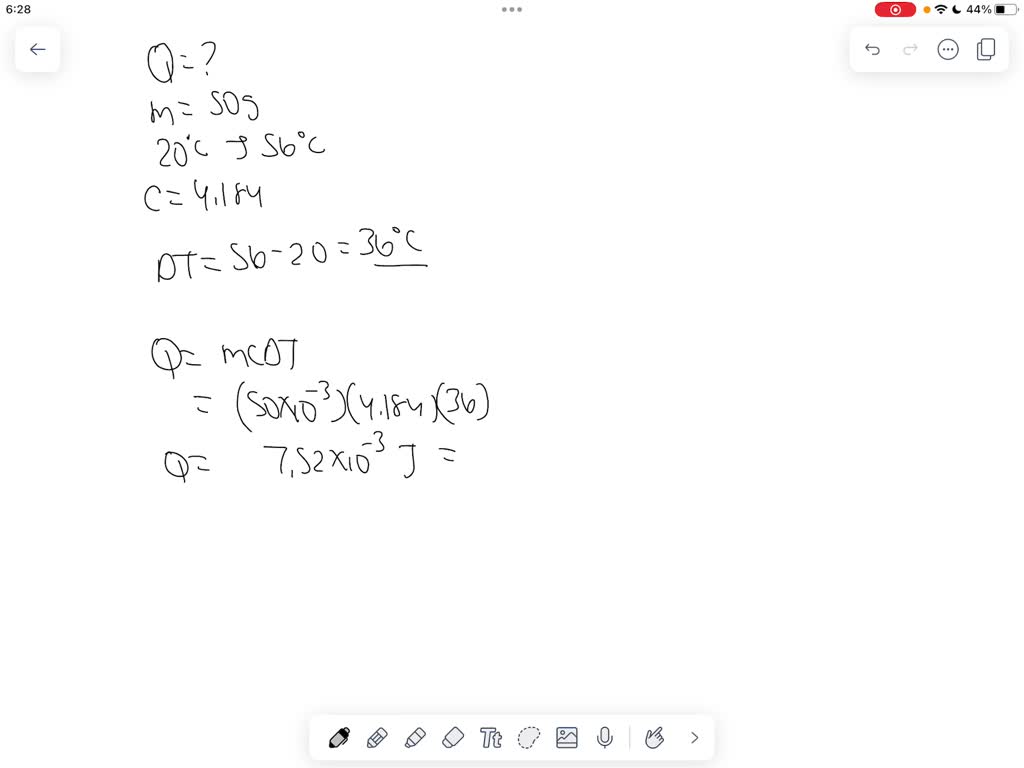 SOLVED Calculate The Final Temperature In C After 1 235 KJ Of Heat