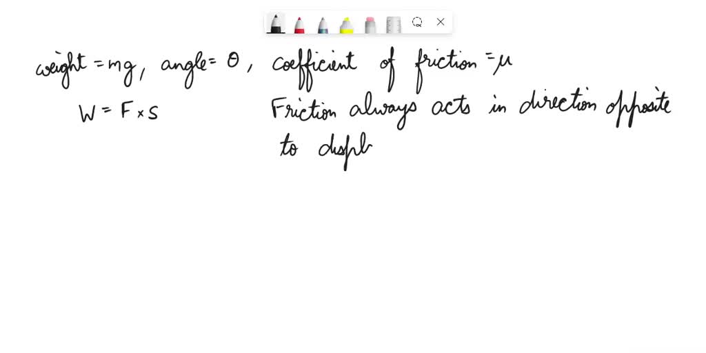 Solved A A Block Of Weight Mg Sits On An Inclined Plane As Shown In