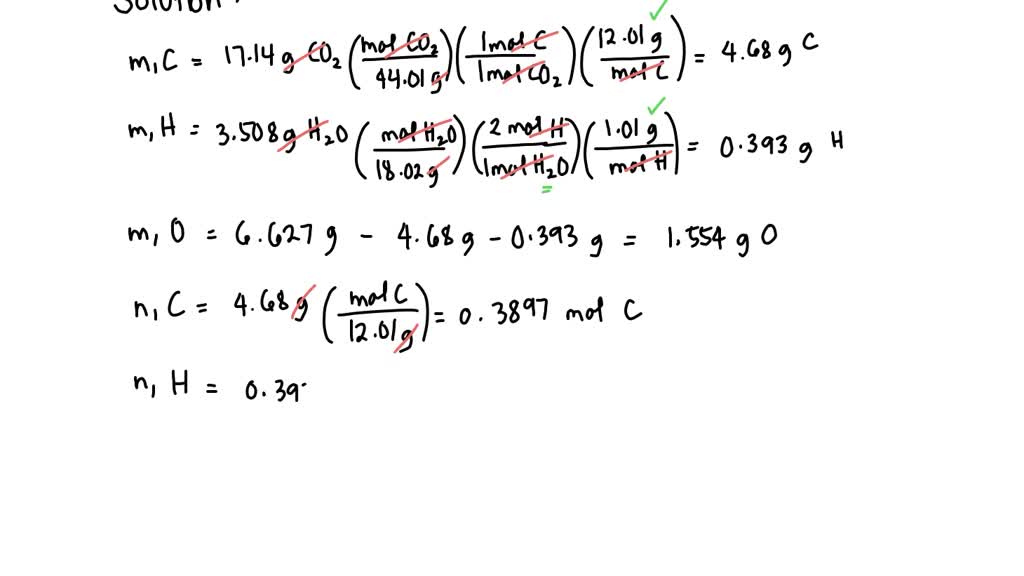 SOLVED A 6 627 Gram Sample Of An Organic Compound Containing C H And