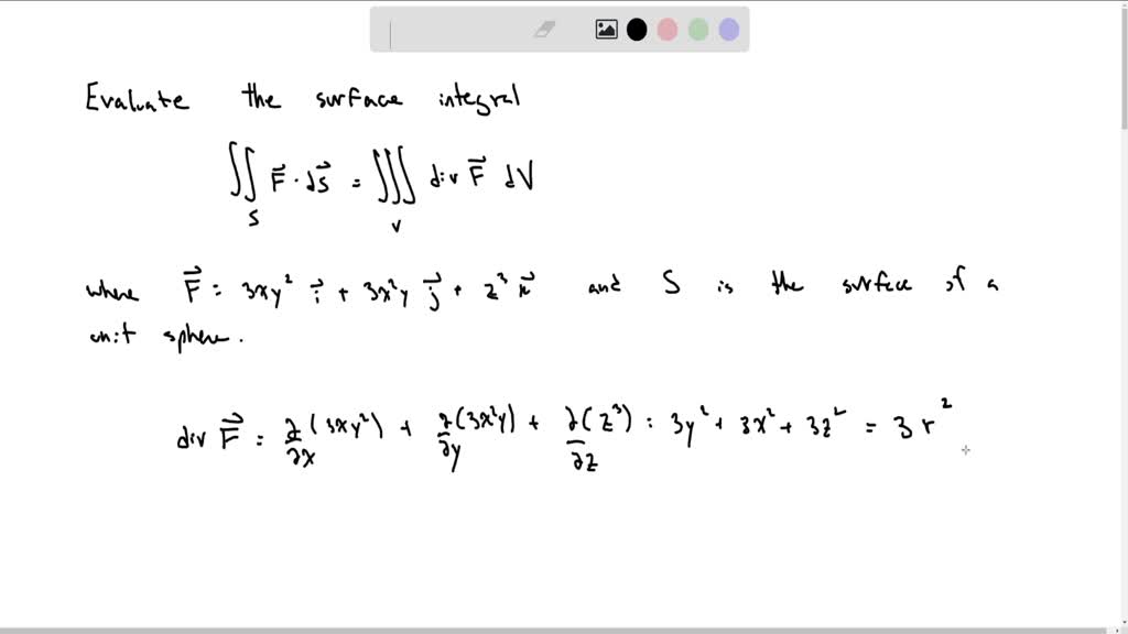 SOLVED Evaluate the surface integral 𝐅 dS donde 𝐅 3xy 2𝐢 3x 2y𝐣