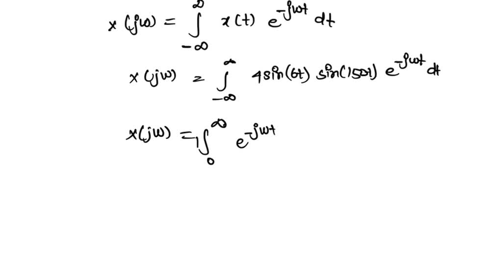 Solved Find The Fourier Transform Of The Following Signals X T