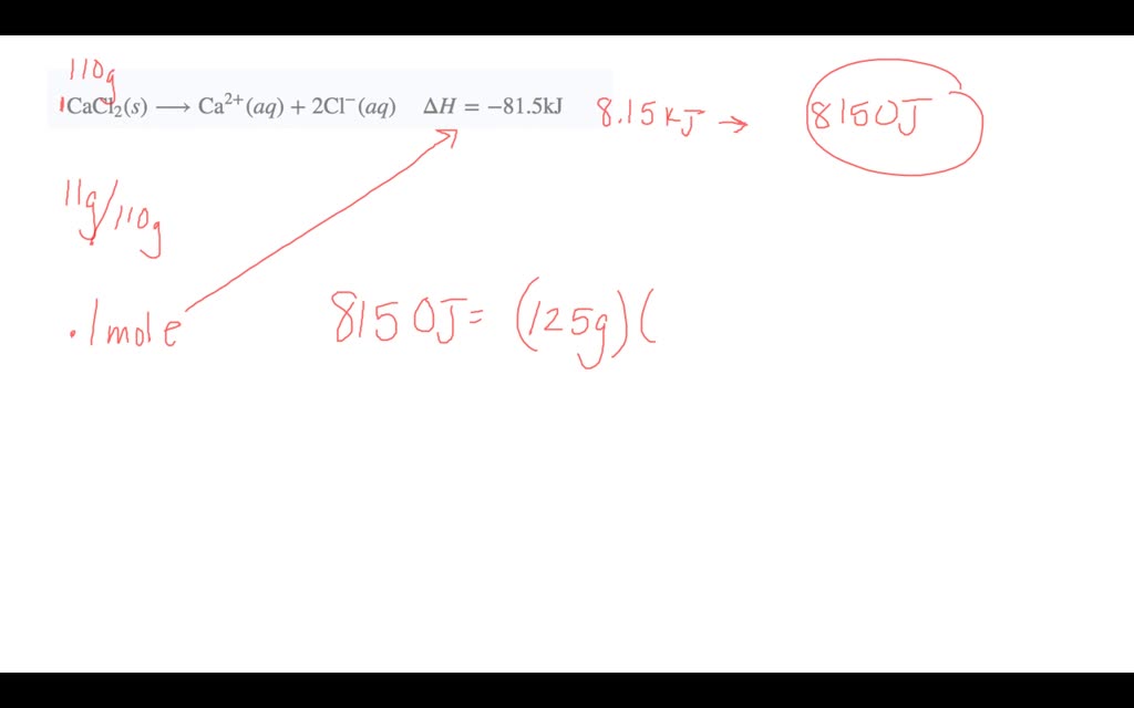 SOLVED Consider The Dissolution Of Mathrm CaCl 2 Mathrm CaCl 2