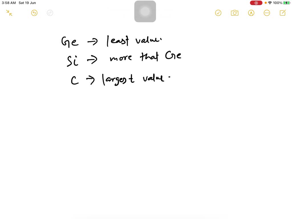 SOLVED Carbon Silicon And Germanium Atoms Have Four Valence Electrons