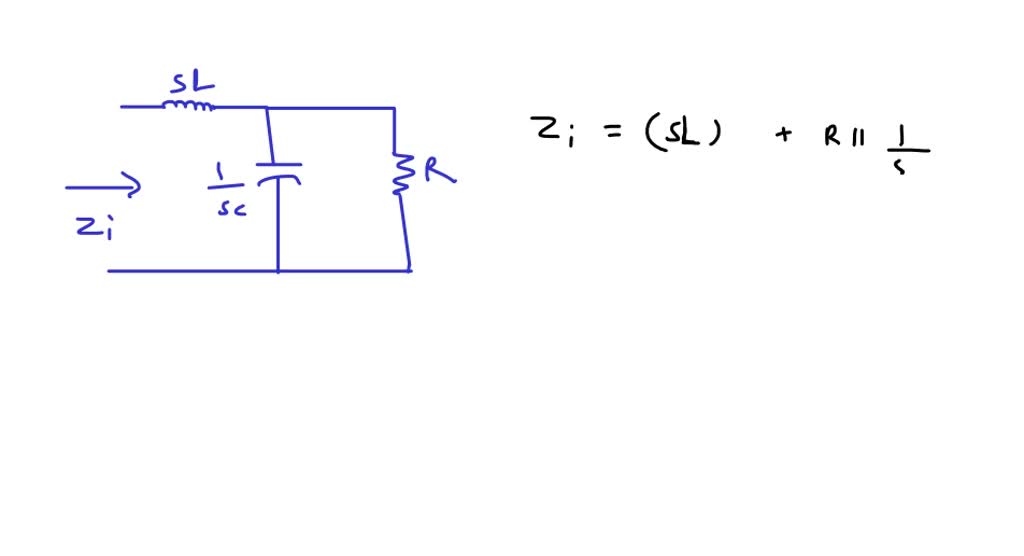 Solved Determine The Input Impedance Seen By The Source In The Network