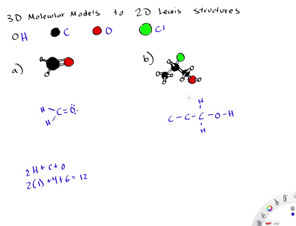 SOLVED Write Lewis Structures For The Molecules Represented By The
