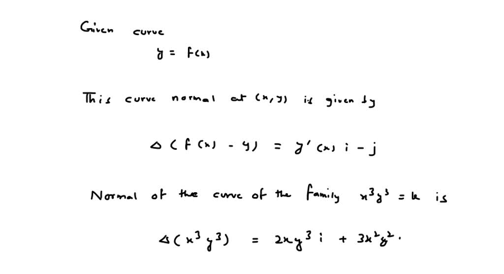 Solved Find An Equation Of The Curve In The X Y Plane That Passes