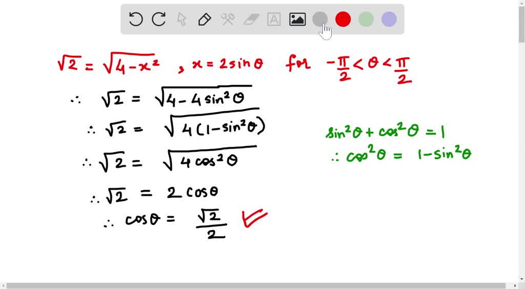 Solved In Exercises Use Trigonometric Substitution To Write The