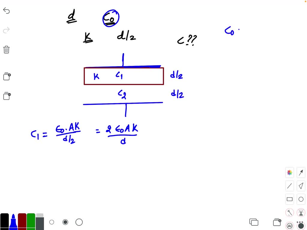 Solved An Air Filled Parallel Plate Capacitor With Plate Separation D