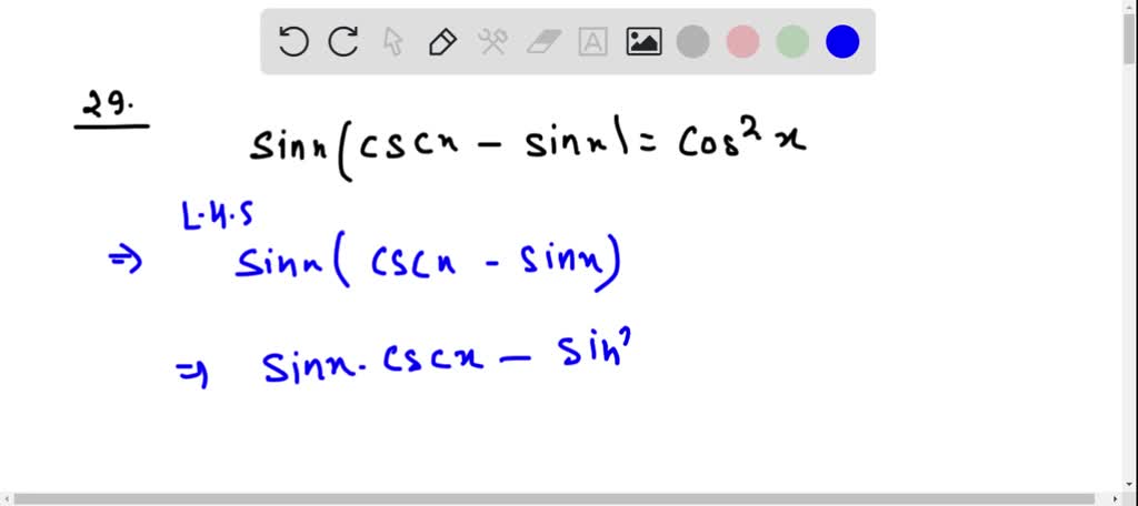 Solved Prove The Identity Sin Cox Sin A Cos X Note That Each Statement