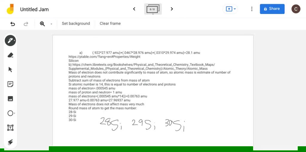 Solved The Mass Spectrum Of An Element Shows That Of The