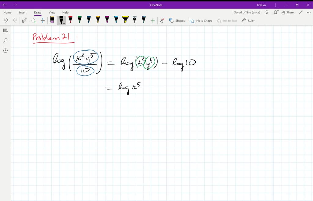 SOLVED In Exercises 21 30 Write Each Logarithm As A Sum Anddifference