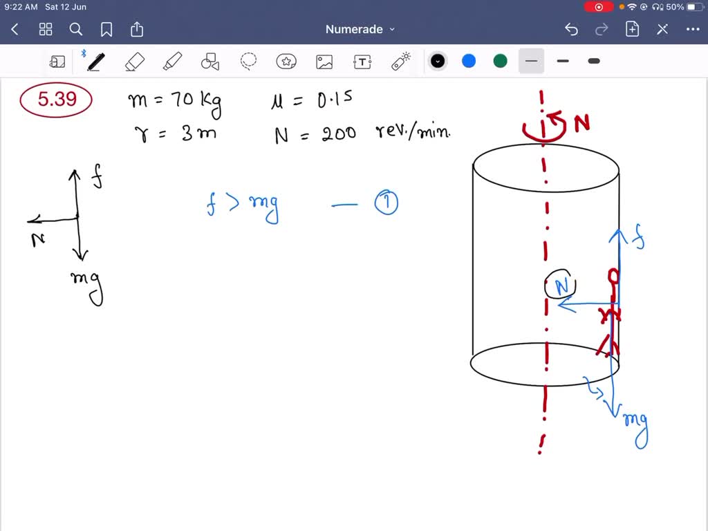 Solved A Kg Man Stands In Contact Against The Inner Wall Of A Hollow