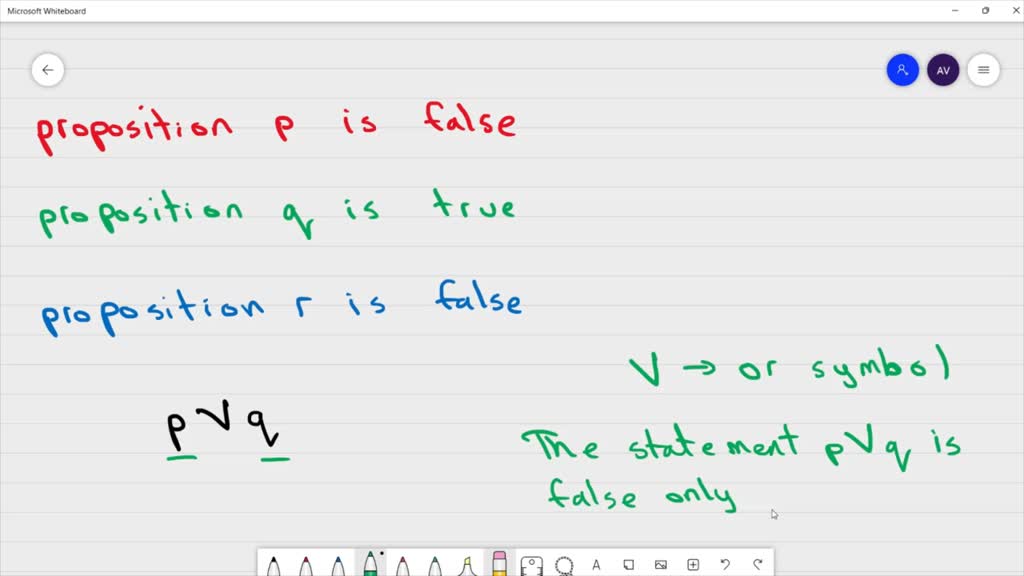 SOLVED Given That Proposition P Is False Proposition Q Is True And