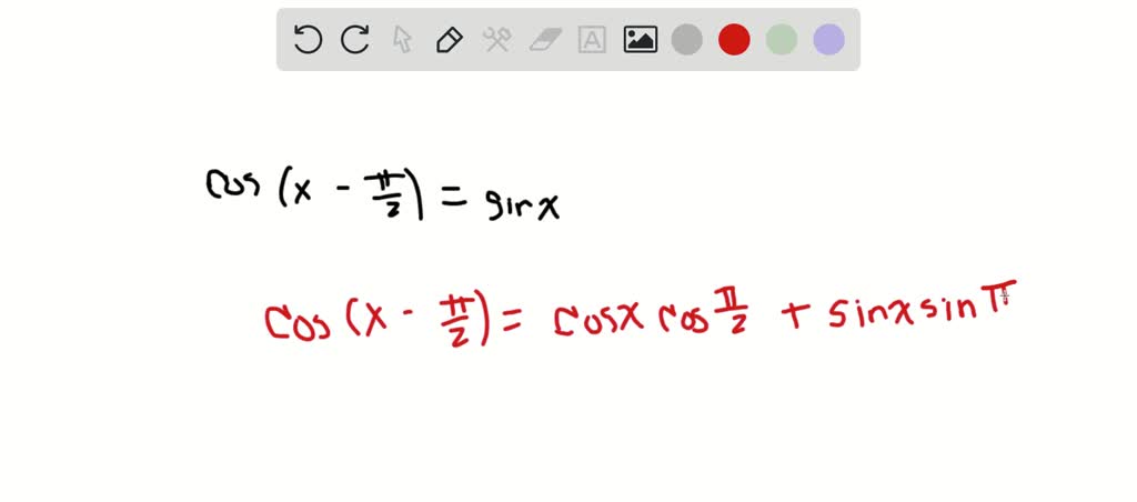 Solved Prove The Identity Cos X Sinx