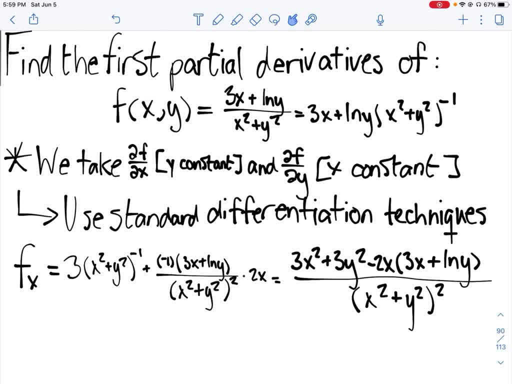 Solved Find The Partial Derivative Of The Dependent Variable Or