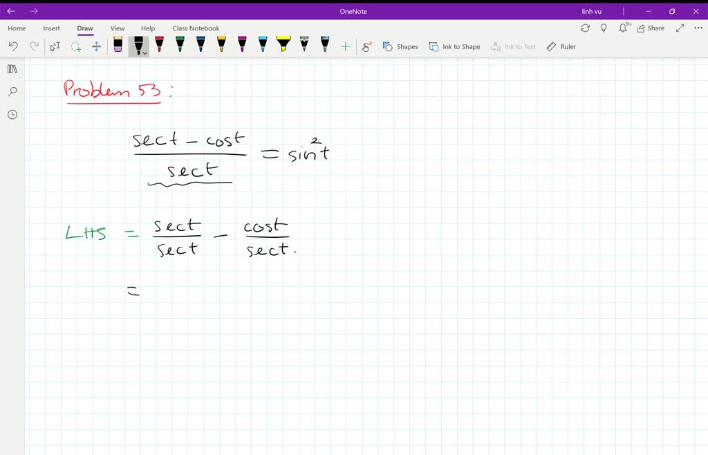 Solved Verify The Identity Sect Cost Tant Sint