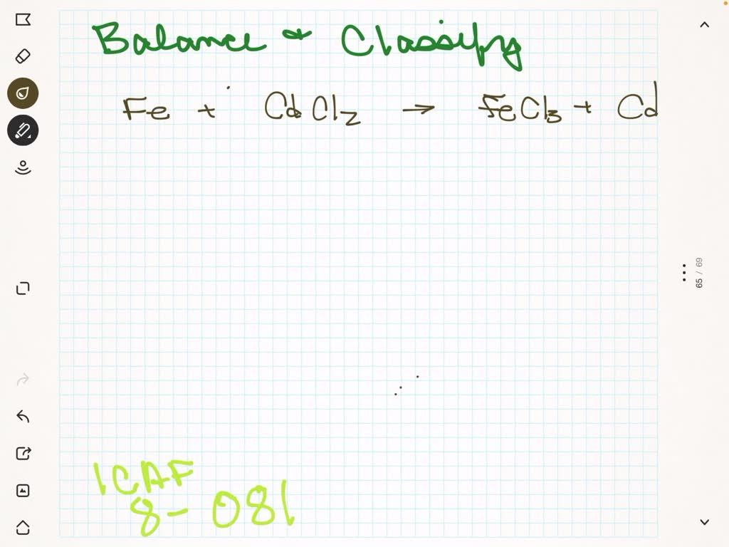 SOLVED Balance The Following Equation And Classify The Reaction It