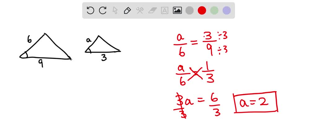 Solved Find The Unknown Side Lengths In Each Pair Of Similar Triangles