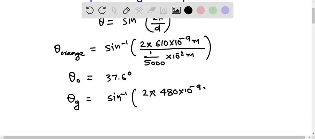 Solved A Light Source Emits Two Major Spectral Lines An Orange Line Of