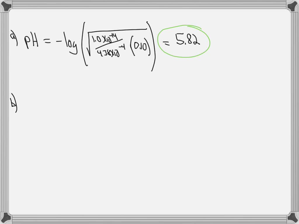 Solved Calculate The Ph Of Each Of The Following Solutions A M