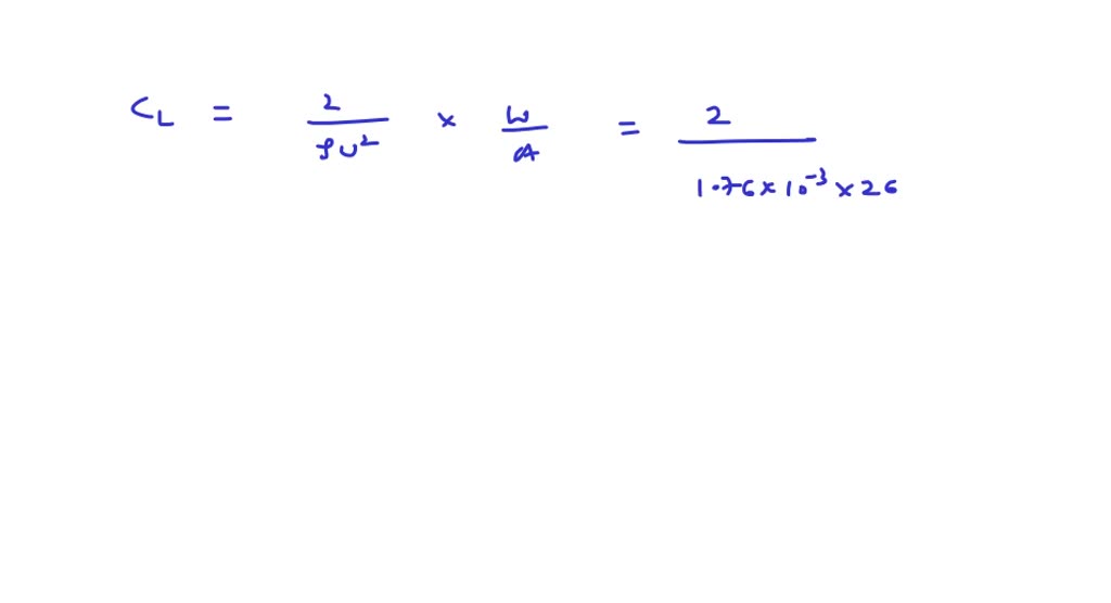 SOLVED Wing Loading Which Is The Airplane Weight Divided By The Wing