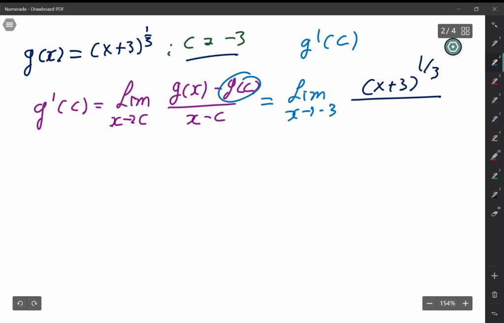 Solved Usar Forma Alternativa De La Derivada En Los Ejercicios A