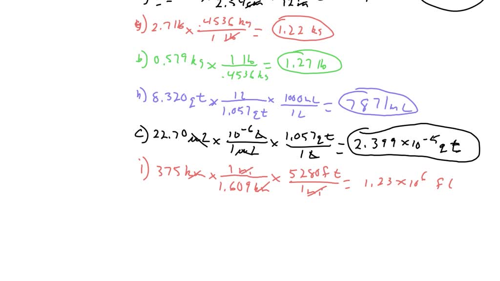 SOLVED Make The Following Conversions Using The Correct Number Of