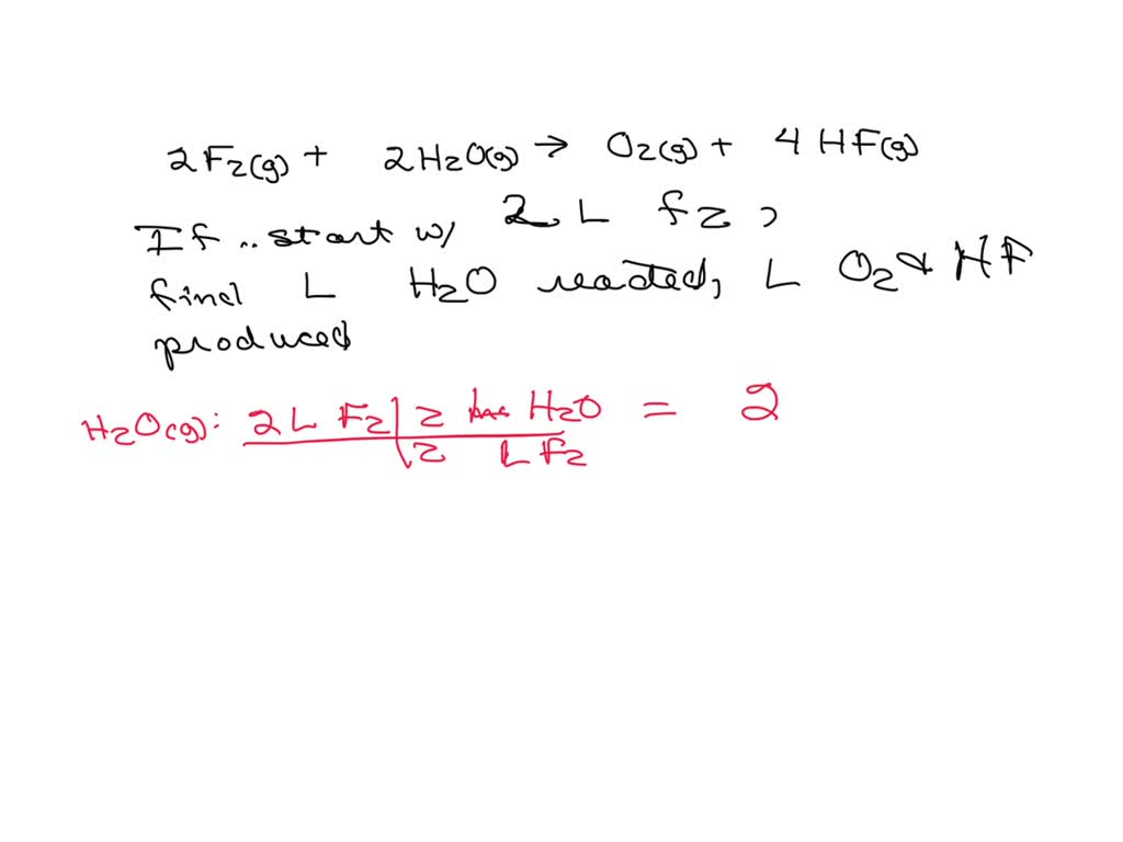 SOLVED Explain When Fluorine Gas Combines With Water Vapor The