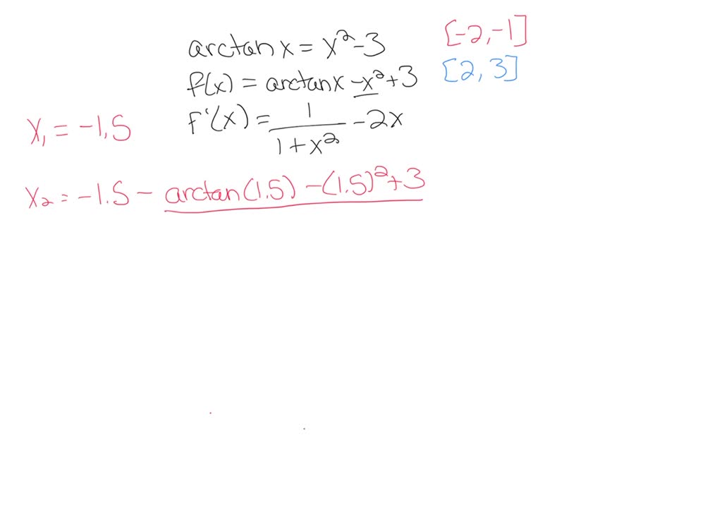 Solved Use Newton S Method To Find All Solutions Of The Equation