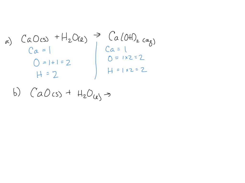 Solved A Key Step In Balancing Chemical Equations Is Correctly