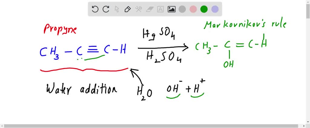 Solved The Major Product Obtained By The Treatment Of Propyne With