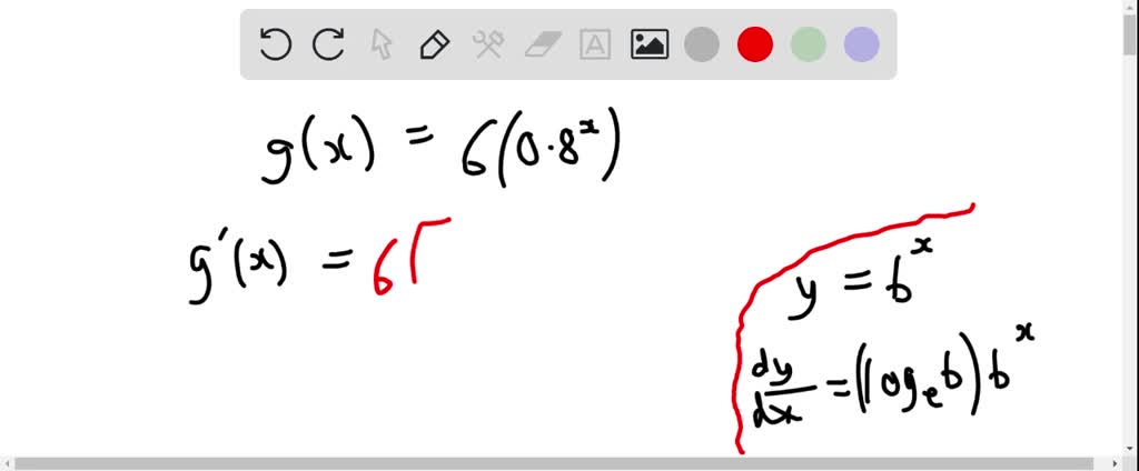 SOLVED Give The Derivative Formula For Each Function G X 6 0 8 X