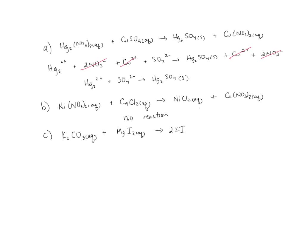 SOLVED For The Reactions In Exercise 46 Write The Balanced Formula