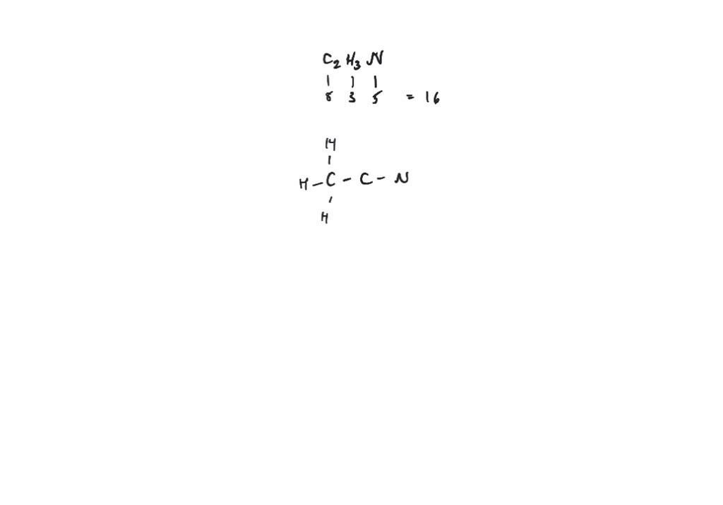 SOLVED Draw An Electron Dot Structure For Acetonitrile C2 H3 N Which