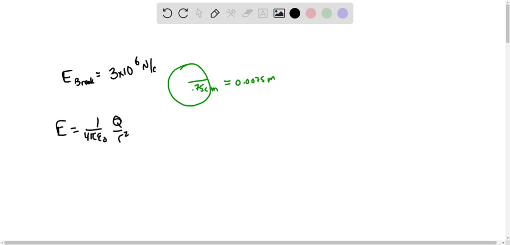 Solved If The Magnitude Of The Electric Field In Air Exceeds Roughly