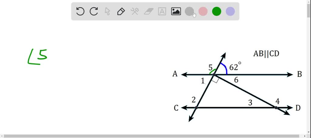 Solved Find The Measures Of Angles Through In The Figure Shown