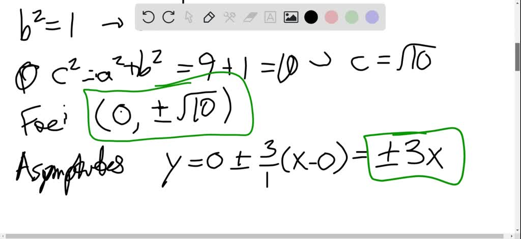 SOLVED Sketching A Hyperbola Find The Center Vertices Foci And The